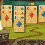 In 3D Solitaire spielen wir die klassische Variante vom Solitär