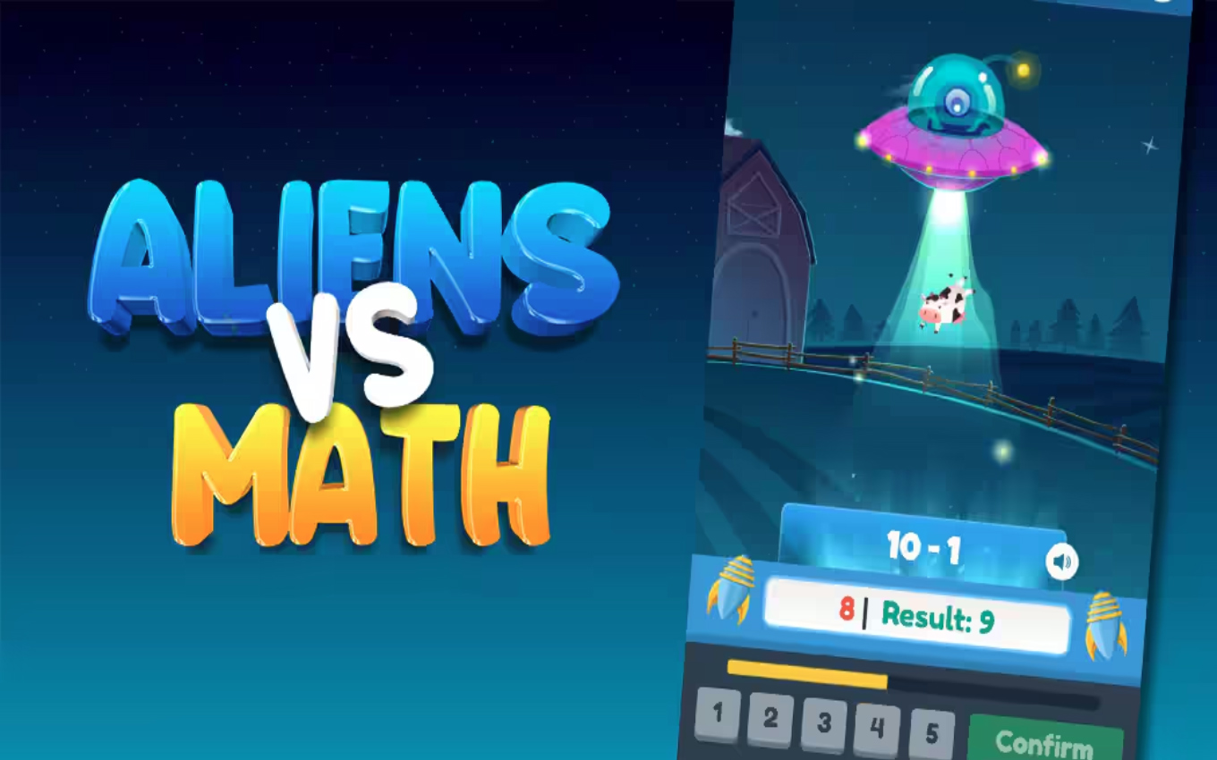 Aliens vs Math 🕹️ Spiele Kostenlos auf Play123