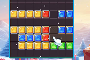 Block Puzzle Frozen Jewels ist ein weihnachtlich thematisiertes Puzzlespiel