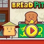 Bread Pit, die Scheibe Toast, ist bereit für ein neues Abenteuer