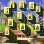 Mahjong Tower Solitaire Spiel mit alten chinesischen Türmen