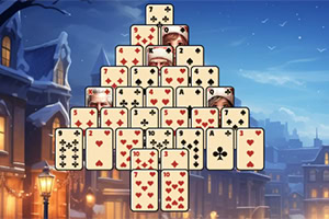 Genieße eine festliche Pyramid Solitaire Herausforderung zu Weihnachten