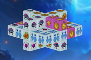 Verbinde passende Würfel in einer 3D Puzzle Herausforderung