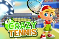 Genießen Sie ein Cartoon-Tennis-Spiel, bei dem Spieler auf einem dynamischen,