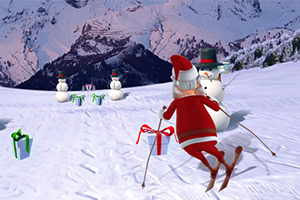 Bringen Sie weihnachtliche Stimmung mit alpinem Skifahren in diesem unglaublichen weihnachtsthema Spiel!