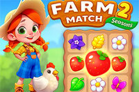 Ein Puzzle-Spiel mit Bauernhof-Thema, bei dem Sie Kacheln zusammenbringen, um
