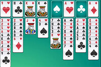 Freecell-Spiel, bei dem jeder neue Level eine freie Ablage weniger hat