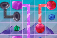 Verbinde die Edelsteine mit derselben Farbe