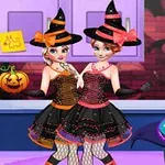 Halloween ist hier und Prinzessin Ellie und Annie sind so glücklich über dieses große Ereignis