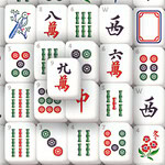 Nahaufnahme von Mahjong-Spielsteinen mit verschiedenen chinesischen Zeichen und Symbolen