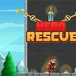 Schließen Sie sich dem Hero Rescue an, um dem Helden zu helfen, Schätze im besten Rettungsspiel mit Stiften zu bekommen