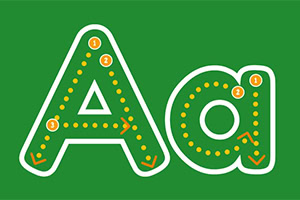 Hilf kleinen Kindern Buchstaben, Zahlen, Formen, Tiere und mehr zu schreiben