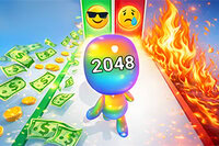 Laufe, verschmelze und werde in Man Runner 2048 zu einem riesigen Zahlenhelden