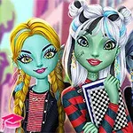 Entfesseln Sie Ihre innere Modekennerin mit dem Anziehspiel Monster Girls High School Squad!