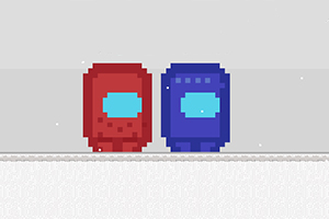 Pixel Us Red and Blue 2