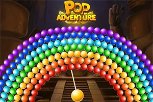 Bunte Kugeln in Regenbogenbogenform über einer goldenen Kugel auf einer Holzplattform vor dunklem Hintergrund