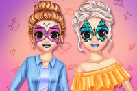 Hilf Anna und Elsa mit Gesichtskunst, Frisuren und Outfits für ihren Modeblog