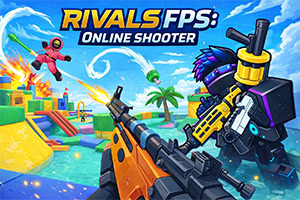 Rivals FPS: Online Shooter ist ein schnelles blockiges Schießspiel mit Online Kämpfen