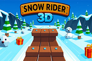 Sieh, wie weit du in Snow Rider 3D auf eisigen Hängen kommst, die schnell, spaßig und voller Gefahren sind