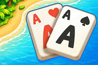 Spiele Solitaire TriPeaks Escapes, ein entspannendes Kartenspiel mit warmem