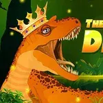 Comic-Dinosaurier mit Krone im Dschungel, Titel The Dino King