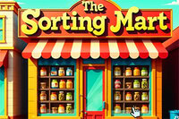 The Sorting Mart ist ein Regalsortierpuzzle, das den Einkauf im Supermarkt in