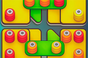 Thread Match ist ein lustiges Puzzlespiel mit 100 herausfordernden Levels, die es zu lösen gilt