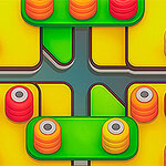 Thread Match ist ein lustiges Puzzlespiel mit 100 herausfordernden Levels, die es zu lösen gilt