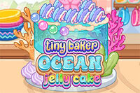 Mache einen süßen Ozean Geleekuchen