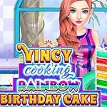 In Vincy Cooking Rainbow Birthday Cake möchte Vincy zu ihrem Geburtstag einen bunten Kuchen backen