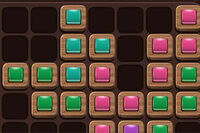 Vervollständige Reihen und Spalten in diesem Holzblock Puzzle