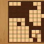 Woodoku ist ein 10x10 Puzzlespiel mit Holzklötzen