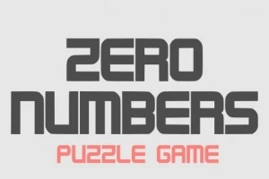 Logo des Puzzlespiels Zero Numbers in grauer und schwarzer Schrift auf weißem Hintergrund